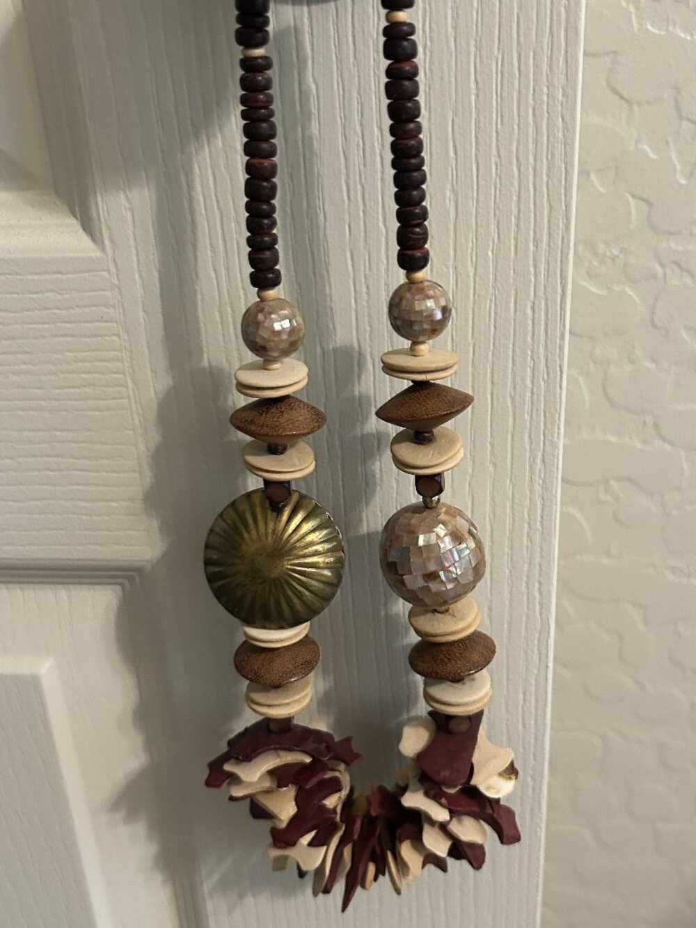 24" Mixed media statement necklace